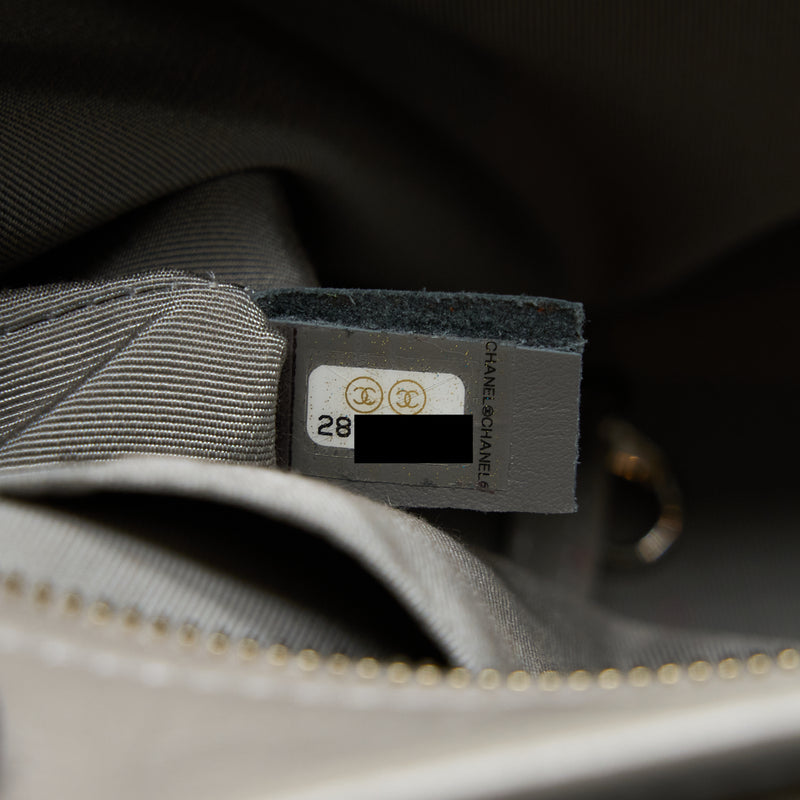 Chanel Large Gabrielle Hobo Bag Aged Calfskin Light Grey Multicoloured Hardware