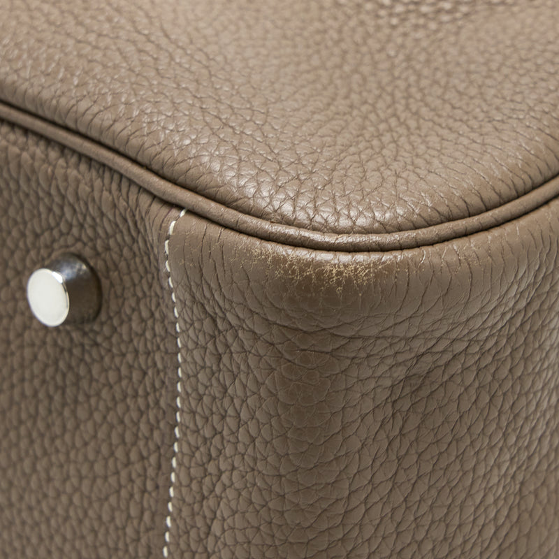 Hermes Lindy 34 Clemence Etoupe SHW Stamp Square Q
