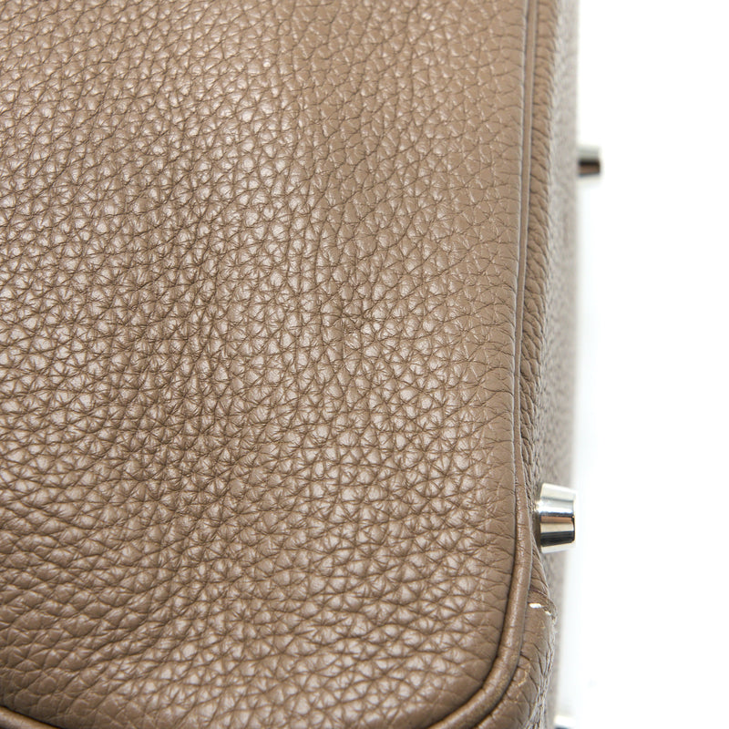 Hermes Lindy 34 Clemence Etoupe SHW Stamp Square Q