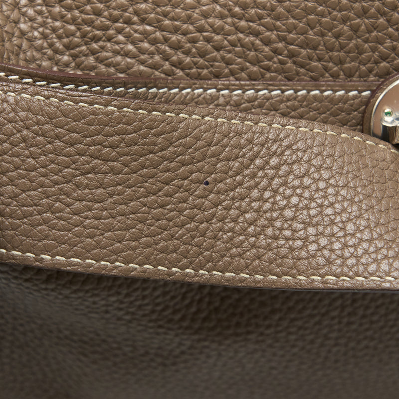 Hermes Lindy 34 Clemence Etoupe SHW Stamp Square Q