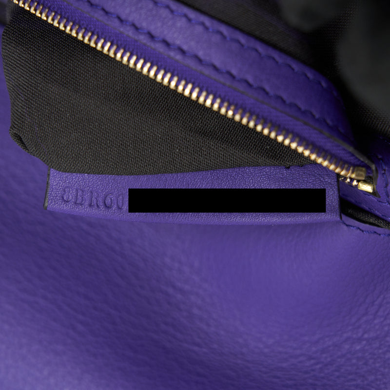 FENDI Baguette Fur Handbag Purple