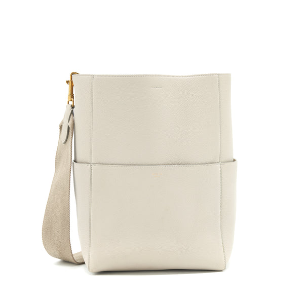 Celine Sangle Bucket Bag Grained Calfskin Clay GHW
