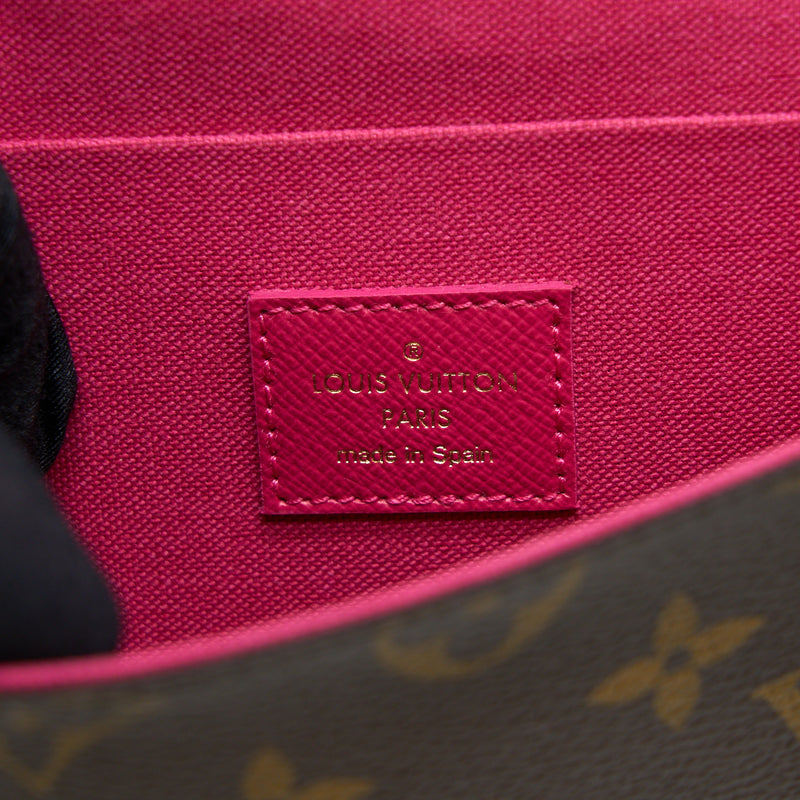 Louis Vuitton Pochette Felicie Monogram Valentine Dog Rose