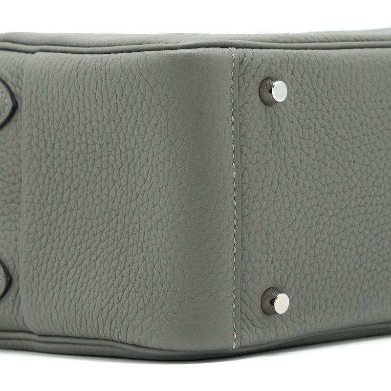 Hermes Mini Lindy Clemence 0L Gris Meyer SHW Stamp U