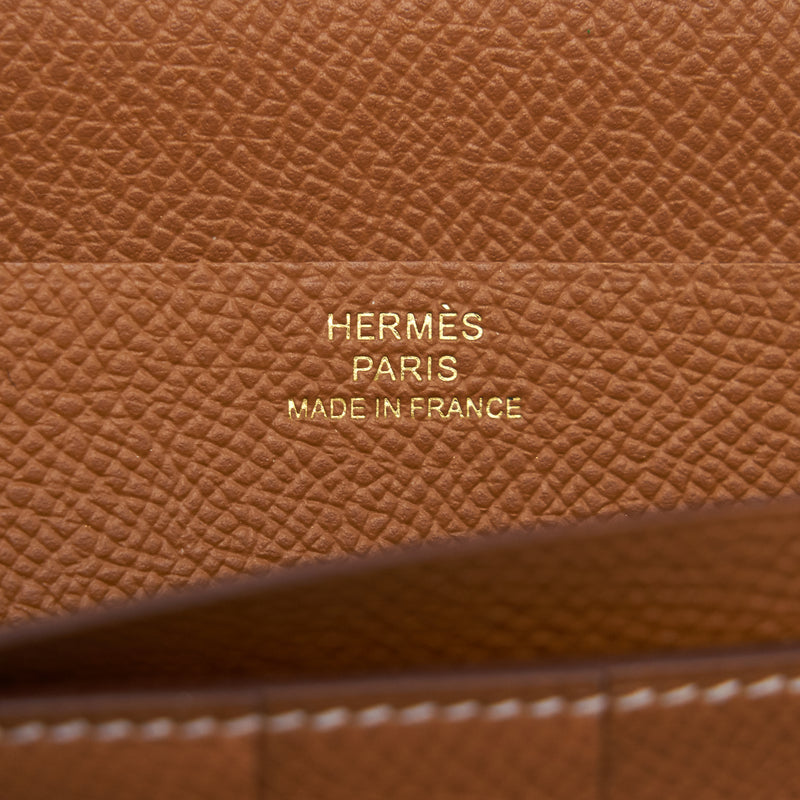 Hermes bearn Wallet Epsom Gold GHW Stamp Z