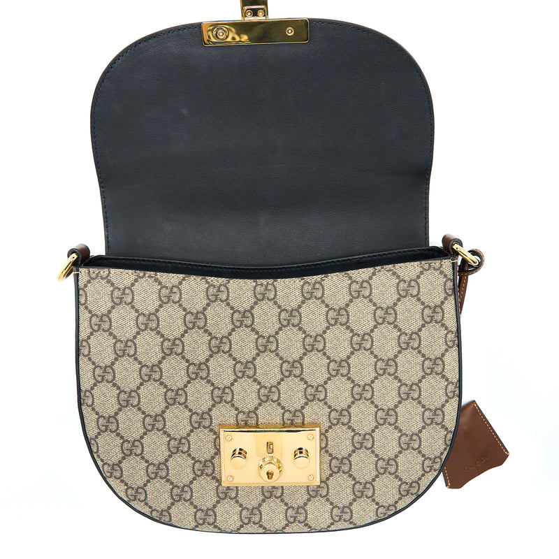 Gucci Web Padlock Crossbody Bag GHW