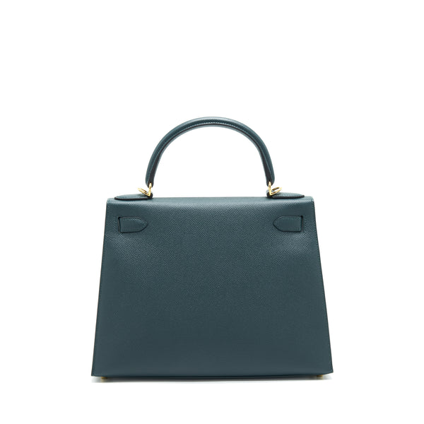 Hermes Kelly 28 Sellier 6O Vert Cypres GHW Stamp Z