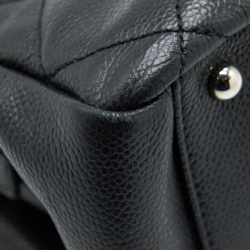 Chanel CC Logo Tote Bag Caviar Black SHW