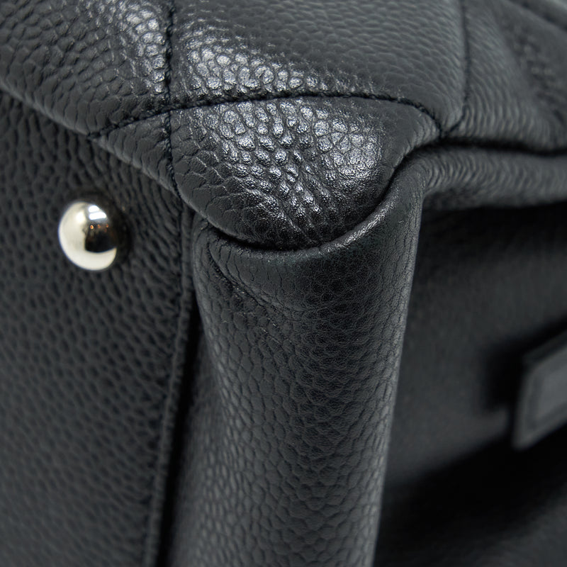 Chanel CC Logo Tote Bag Caviar Black SHW