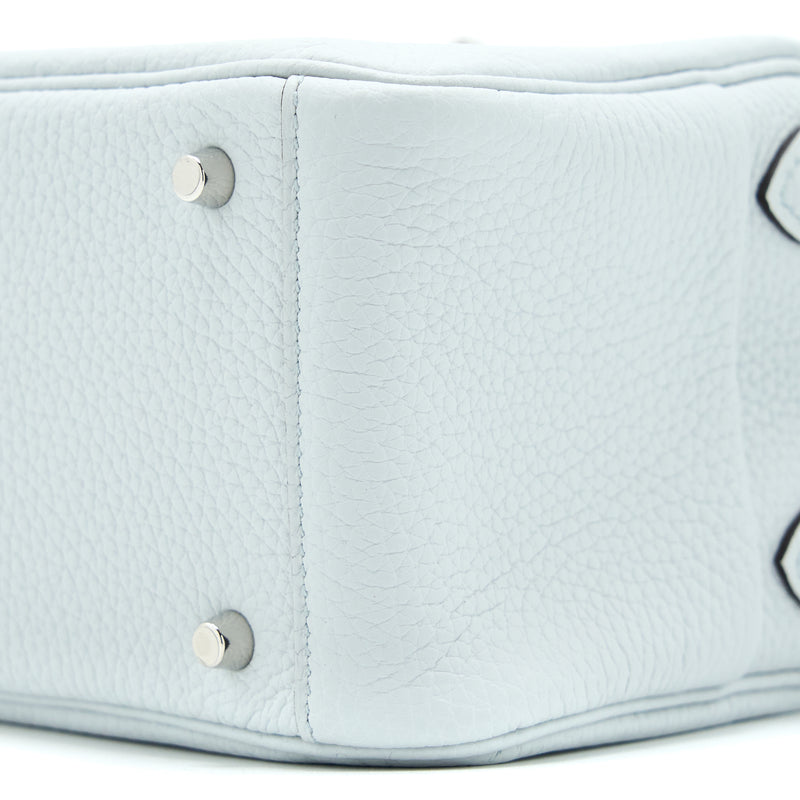 Hermes Mini Lindy Clemence Blue Pale SHW Stamp U