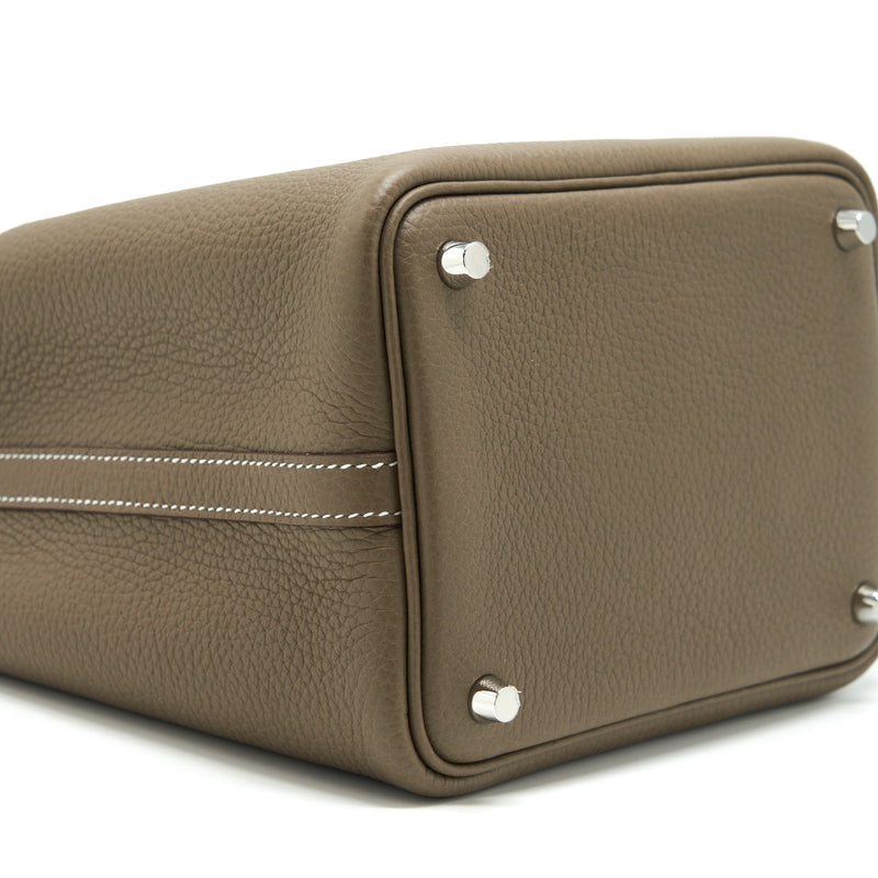 Hermes Picotin 18 Lock Bag Clemence Etoupe SHW Stamp U