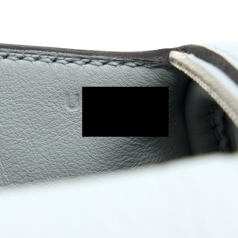 Hermes Mini Lindy Clemence Blue Pale SHW Stamp U