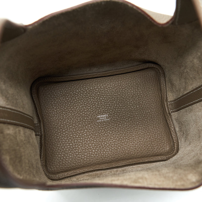 Hermes Picotin 18 Lock Bag Clemence Etoupe SHW Stamp U