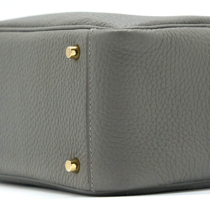 Hermes Mini Lindy Clemence 0L Gris Meyer GHW Stamp U