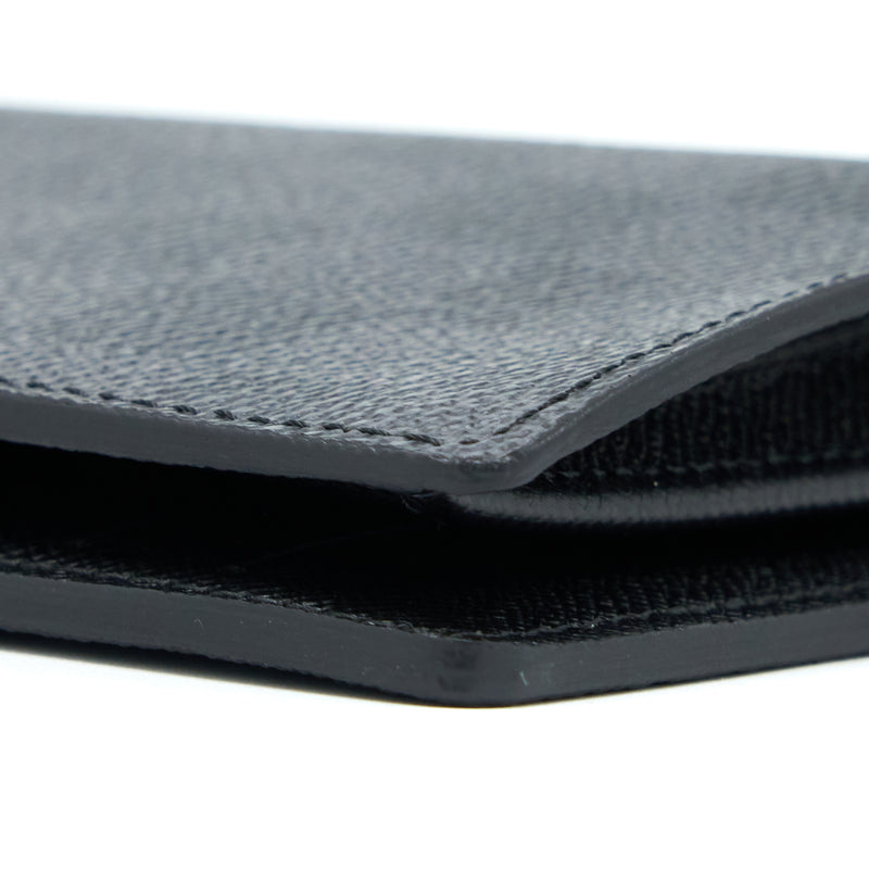 Designer Damier Graphite Canvas Black Leather Card Holder For Men