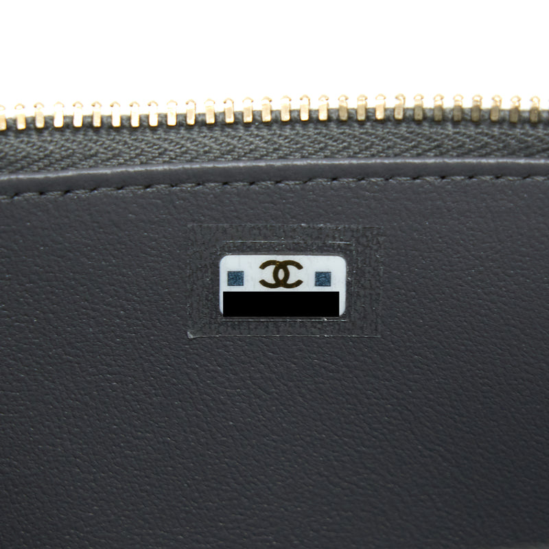 Chanel 22A Top Handle Long Vanity With Chain Grey GHW