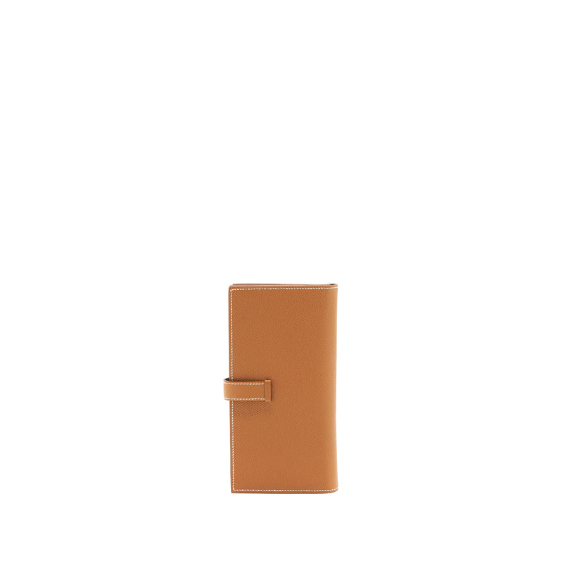 Hermes bearn Wallet Epsom Gold GHW Stamp Z