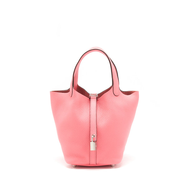 Hermes picotin 18 Lock Bag Rose Azalee SHW Stamp Y