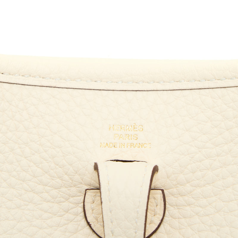 Hermes Mini Evelyne Clemence Nata GHW Stamp U