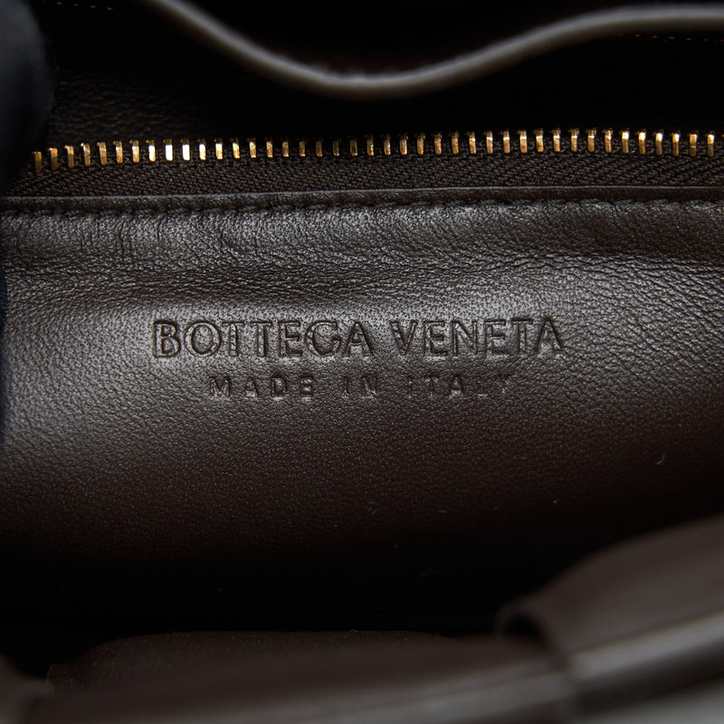 Bottega Veneta Cassette Bag with Chain Brown GHW