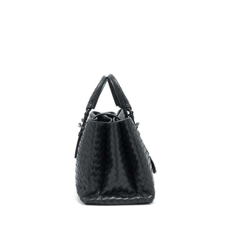 Bottega Veneta Intrecciato Roma Bag Black