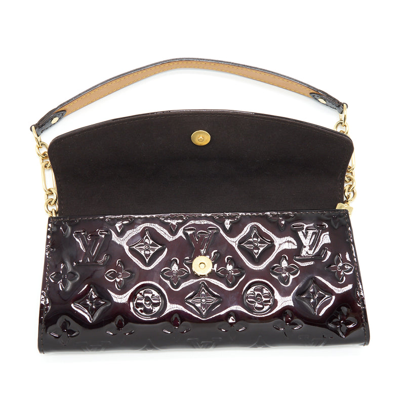 Louis Vuitton Sunset Boulevarde Shoulder Bag Patent Dark Red GHW