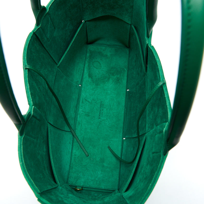 Bottega Veneta Arco Tote Bag Lambskin Parakeet Green GHW