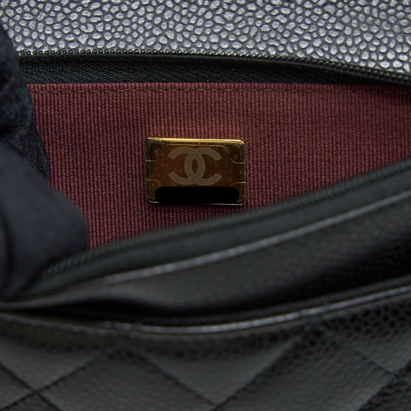 Chanel Classic Wallet On Chain Caviar Black GHW (Microchip)