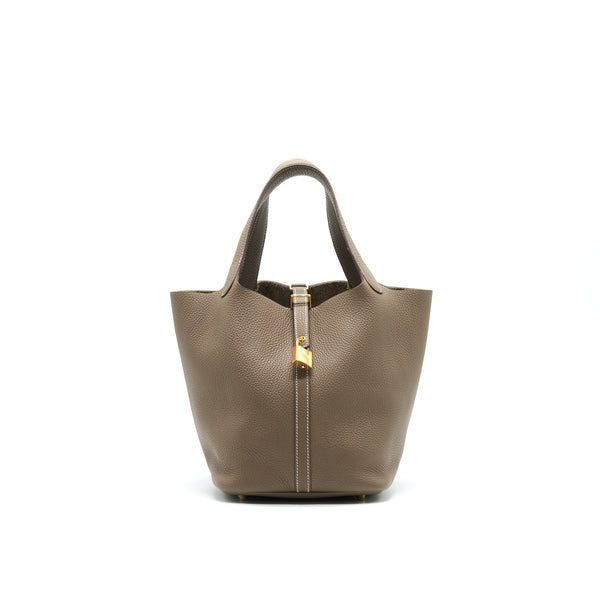 HERMES PICOTIN 22 ETOUPE GHW STAMP Y