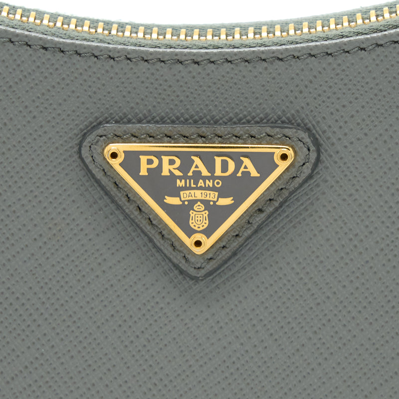 Prada Re-Edition 2005 Saffiano Grey GHW