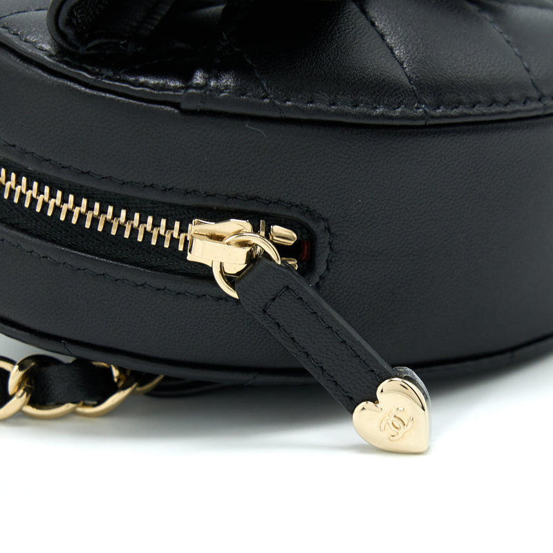 Chanel 22S Heart Belt Bag Lambskin Black LGHW