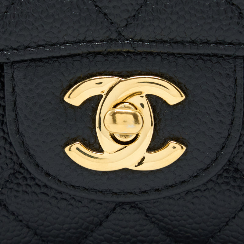 Chanel Medium Classic Double Flap Bag Caviar Black GHW