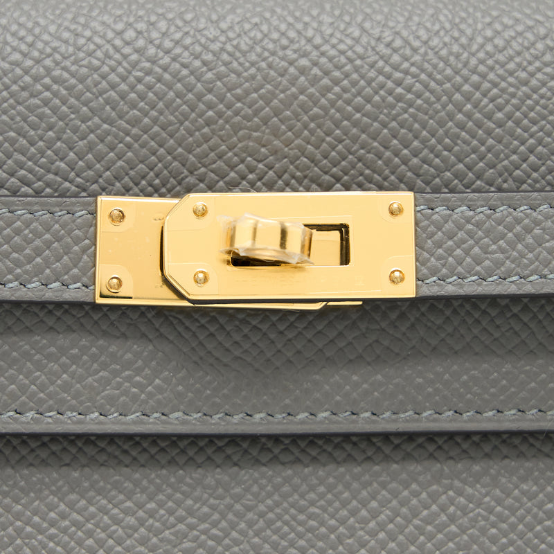 Hermes Kelly To Go Epsom 0L Gris Meyer GHW Stamp U