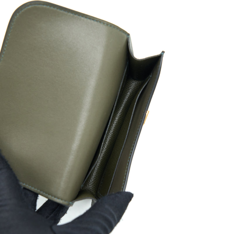 Hermes Constance Slim Epsom Vert De Gris GHW Stamp Z