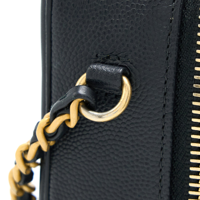 Chanel Filigree Vanity Case Caviar Black GHW