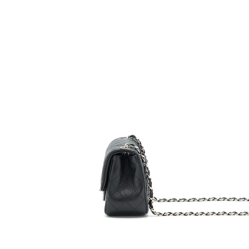 Chanel Mini square flap bag Caviar black SHW