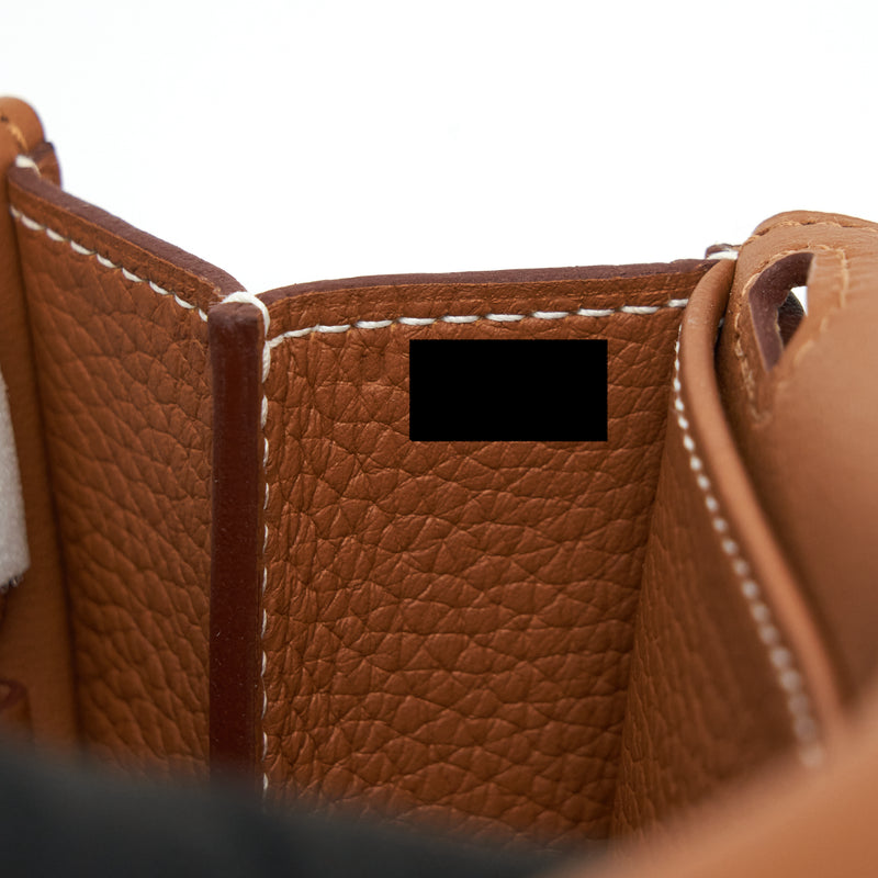 Hermes Halzan 25 Bag Clemence Gold SHW Stamp U