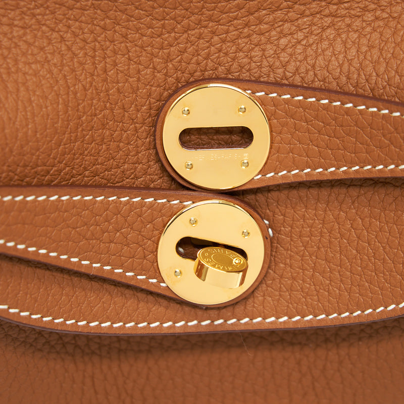 Hermes Lindy 26 Clemence Gold GHW Stamp Z With An Extra Twilly