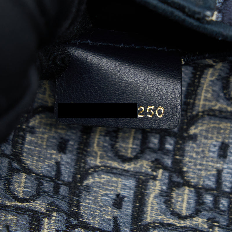 Blue Dior Oblique Saddle Slim Belt Pouch