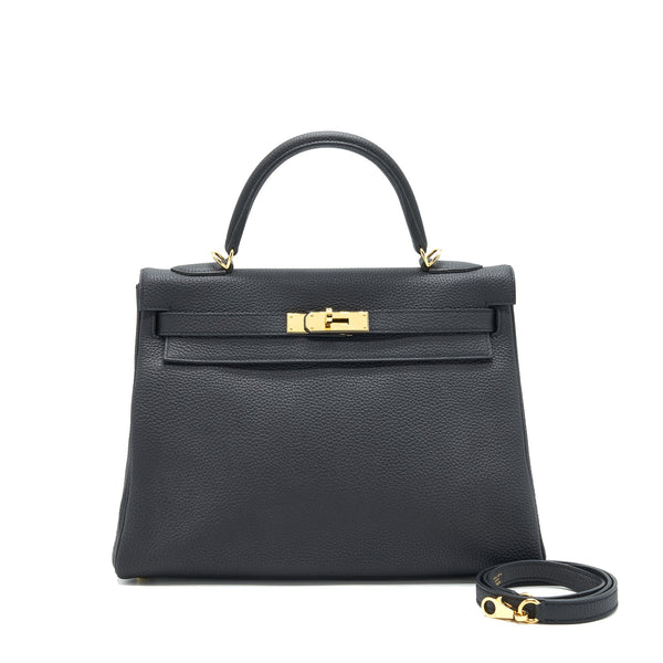 Hermes Kelly 32 Togo Black GHW stamp C