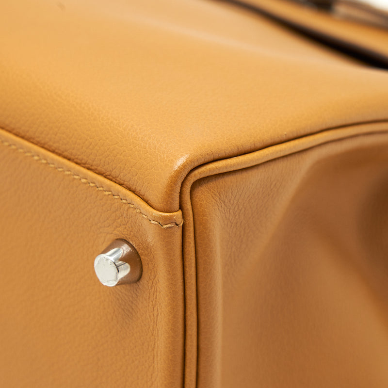 Hermes Kelly 32 Evercolor Caramel / Rose D'ete SHW stamp Y