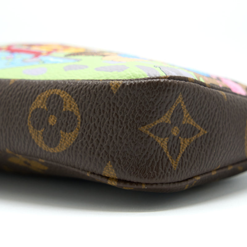 Louis Vuitton Mini Pochette Limited Edition Monogram Canvas / Pink GHW