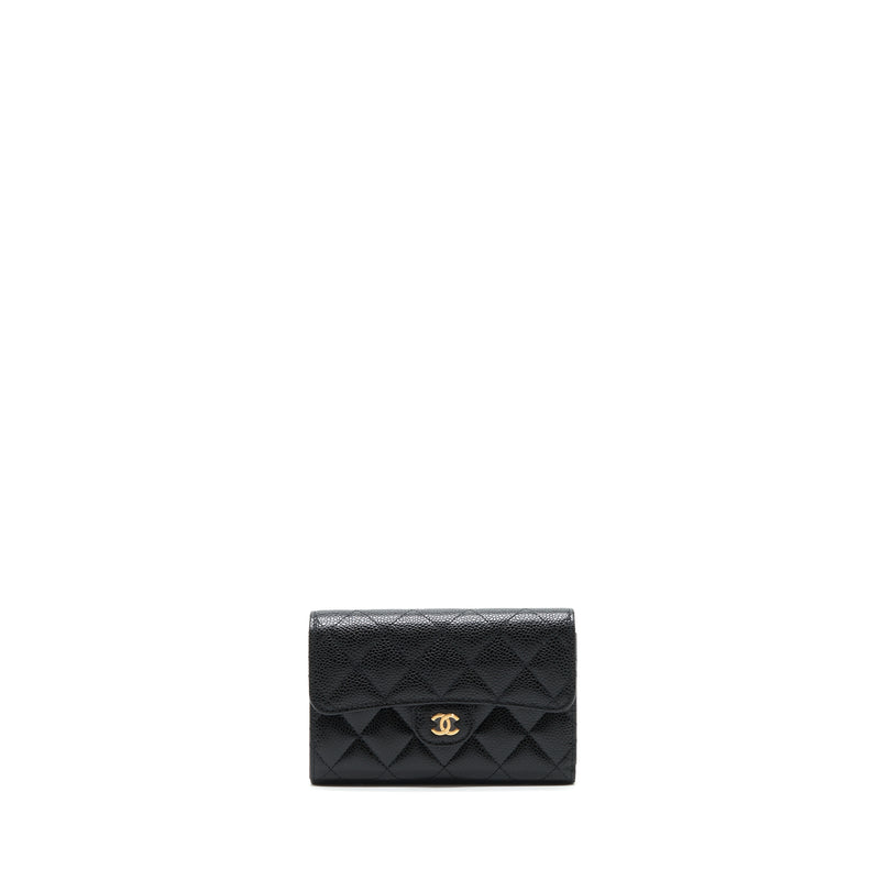 Chanel Classic flap Wallet Caviar Black GHW