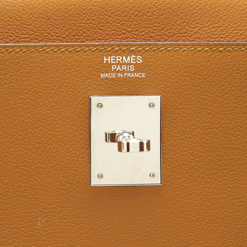 Hermes Kelly 32 Evercolor Caramel / Rose D'ete SHW stamp Y