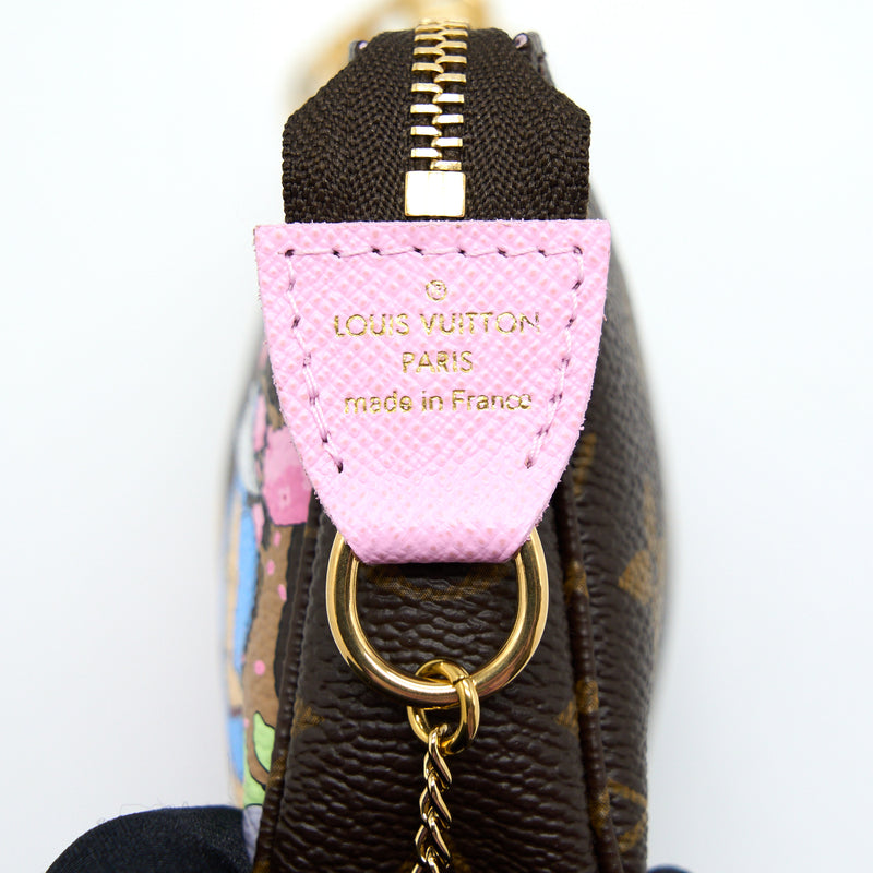 Louis Vuitton Mini Pochette Limited Edition Monogram Canvas / Pink GHW