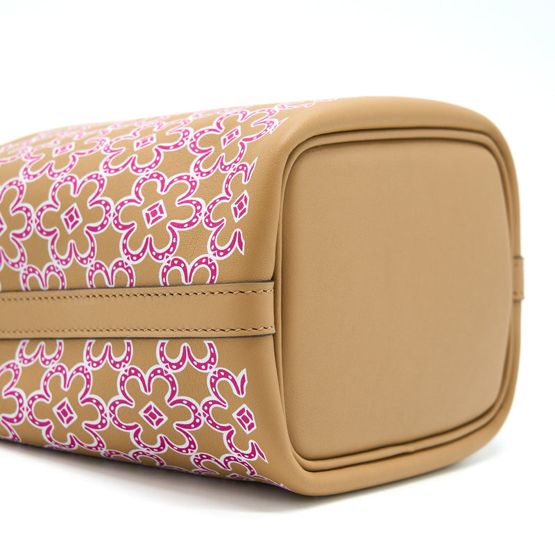 Hermes Micro Lucky Daisy Picotin 14 Swift Chai/Rose/Blanc SHW Stamp U