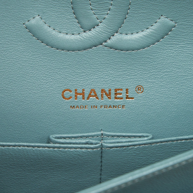 Chanel Classic double flap bag caviar Blue Brushed GHW