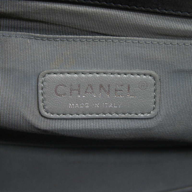 Chanel Medium Boy Bag Calfskin Black Ruthenium/Black Hardware