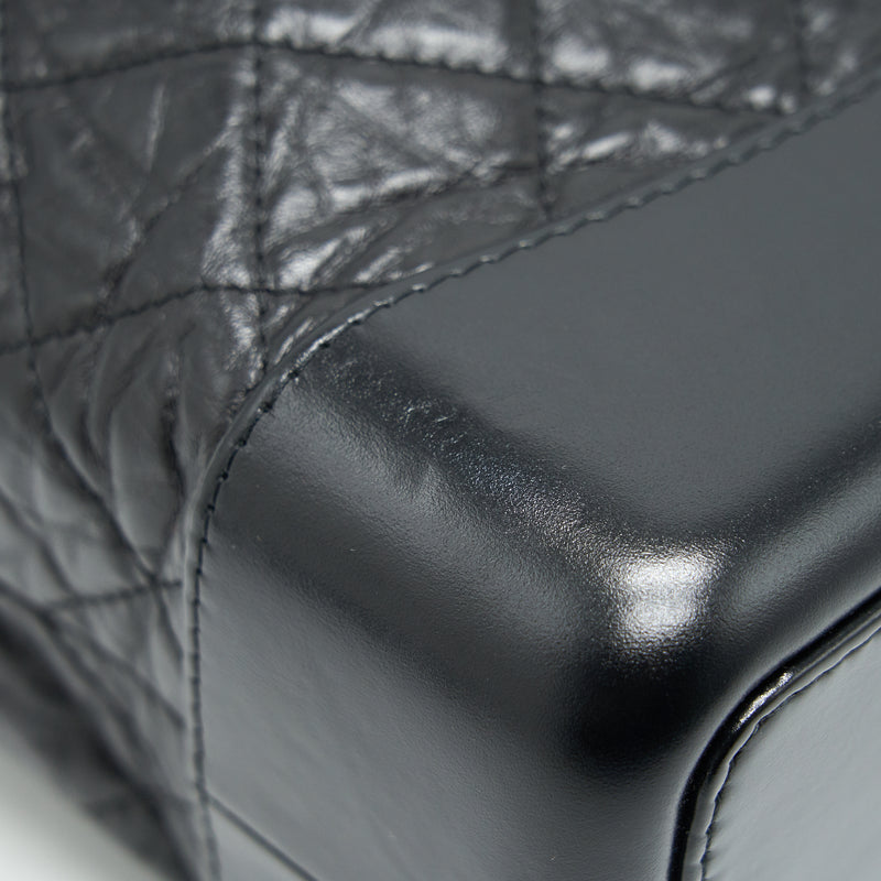 Chanel Gabrielle Backpack Aged Calfskin/ Smooth Calfskin Black Ruthenium Hardware