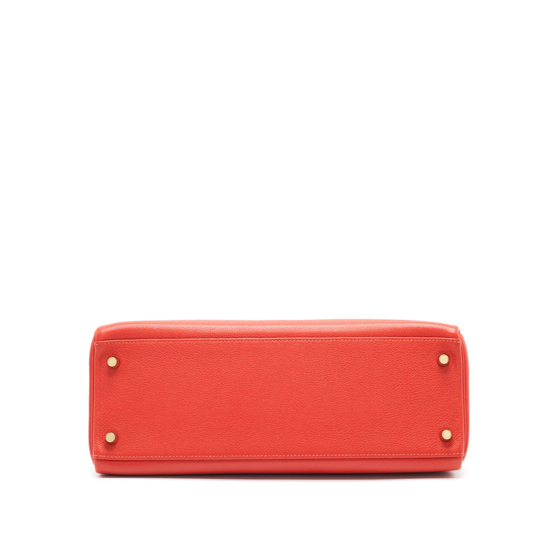 Hermes Kelly 32 Evercolor S5 Rouge Tomate GHW Stamp X